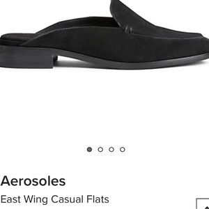Sz 8⭐️New Aerosoles East Wing Black Suede Mules.